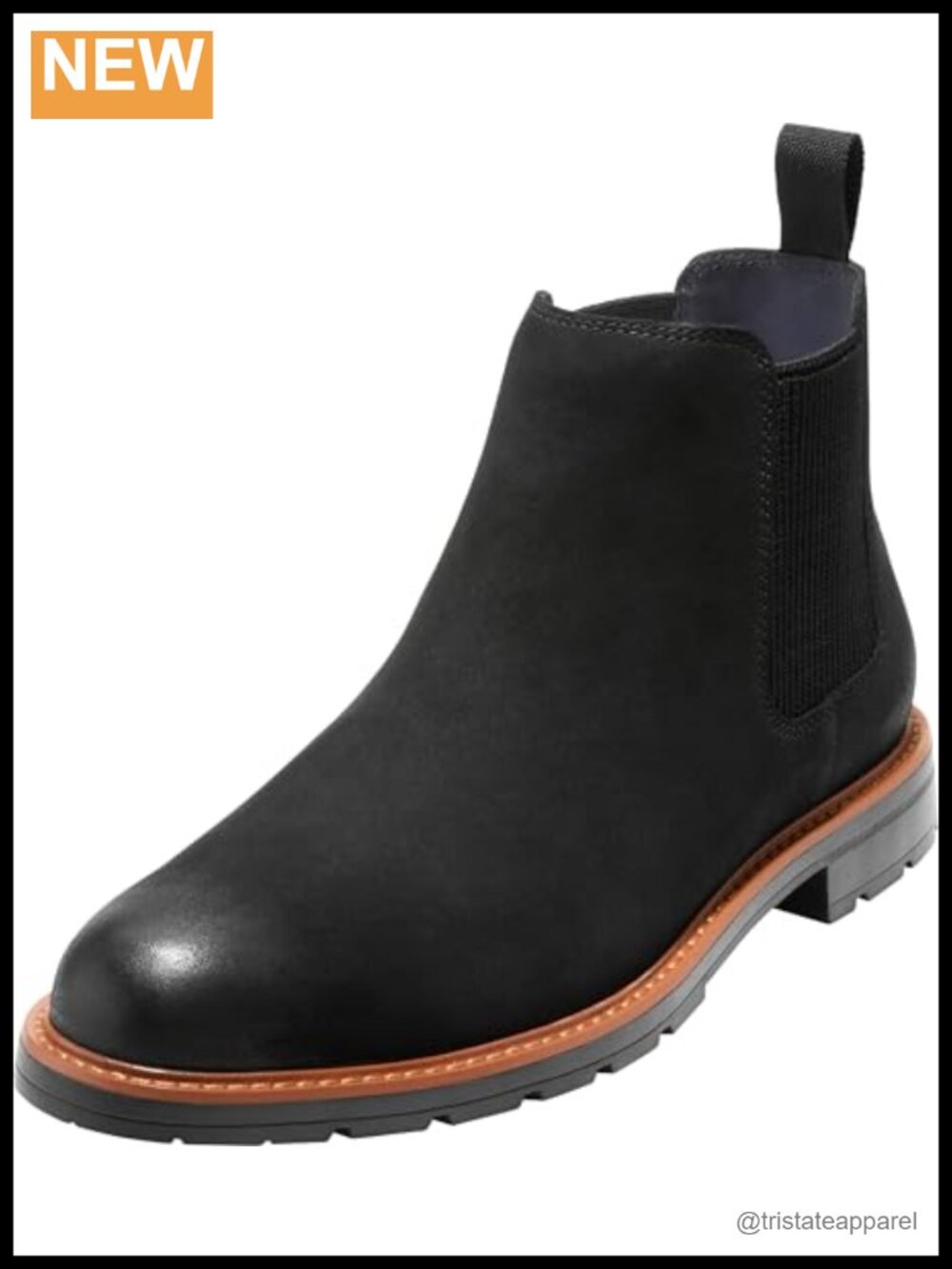 Men's Leather Chelsea Boots Nubuck Calf High EVA Sole Round Toe
